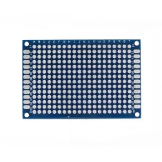 Set 2x Placa prototip PCB universala 4x6 cm double sided, fibra sticla, pas 2.54mm, lipire THT, electronica DIY