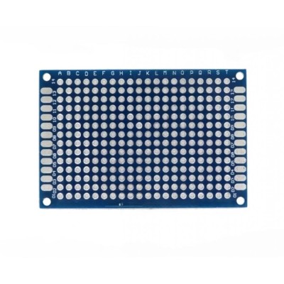 Set 2x Placa prototip PCB universala 4x6 cm double sided, fibra sticla, pas 2.54mm, lipire THT, electronica DIY foto