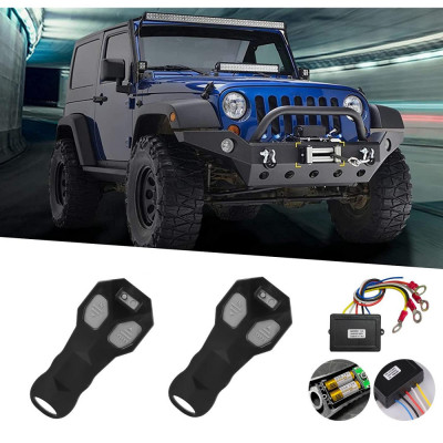 Modul cu 2 telecomenzi Wireless pentru actionare Troliu, destinatie Off-Road, ATV, SSV, QUAD (AVX-T100123-8) foto