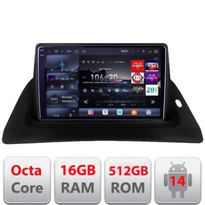 Navigatie Renault Kangoo 2015-2019 Android radio gps internet 8 core QLED 2K 16+512 360 Edotec CarStore Technology foto