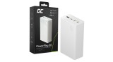 Greencell PowerPlay 30 - baterie externă albă cu o capacitate de 30.000mAh, 22.5W, 4 porturi