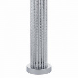 Veioza Lazio Table Lamp Polished Chrome Silver Rods With Linen Shade
