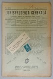 JURISPRUDENTA GENERALA , PUBLICATIUNE TRILUNARA DE JURISPRUDENTA ROMANA SI STRAINA , NR. 1, 1944