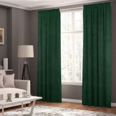 Set draperii tip tesatura in cu rejansa din bumbac tip fagure, Madison, 150x225 cm, densitate 700 g/ml, Liesel, 2 buc