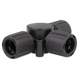 Conector T poliamidă negru HELLERMANNTYTON HelaGuard IP66 16mm -50&divide;135&deg;C