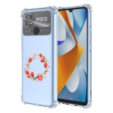 Husa antisoc pentru xiaomi poco c40, airbag, pink wreath 15, clear