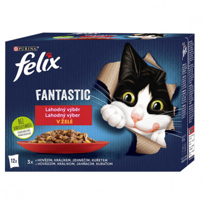 FELIX Fantastic selecție de pliculețe delicioase cu pui, vită, iepure și miel 12 x 85 g foto