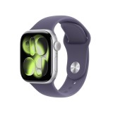 Apple watch series 11&nbsp;gps + cellular 42mm silver aluminium case with purple fog sport band