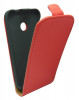 Husa flip rosie Sligo Elegance (aspect piele/interior bej) pentru Nokia Lumia 530, Cu clapeta