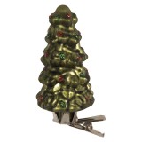 Cumpara ieftin Ornament brad sticla multicolora &Oslash; 4x9 cm