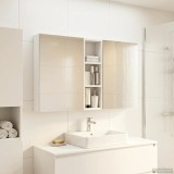 vidaXL Set dulap baie cu raft 3 pcs 100 x 10,5 x 60,5 cm Lemn compozit 3403696