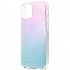 Husa Plastic - TPU Guess 3D Raised Iridescent pentru Apple iPhone 12 mini, Albastra GUHCP12S3D4GGBP