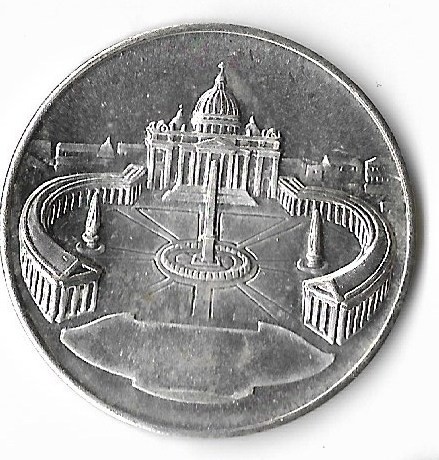 Medalie papa Paul, 35 mm - Vatican, metal argintat