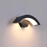 Aplica LED de Exterior Harera, 12W, Metal, Negru ModernLight Concept