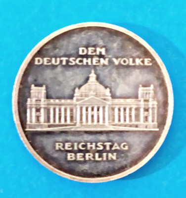 GERMANIA MEDALIE REICHSTAG BERLIN ARGINT 1000/1000 15,60 GRAME AUNC foto