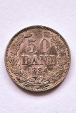 ROMANIA - 50 Bani 1884 , moneda de argint in stare foarte buna. Piesa rara !