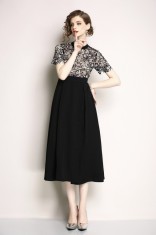 Rochie midi Kaimilan QE967 negru, marimea 36 foto