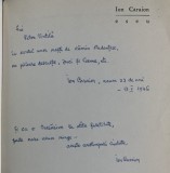 Eseu: Ion Caraion - Editura Literatura 1966, Dedicatie Petru Vintila, Coperta Brosata, 194 pagini