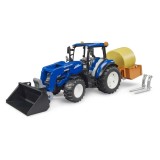 Cumpara ieftin Bruder - Tractor New Holland T5.120 cu incarcator frontal detasabil lada pentru