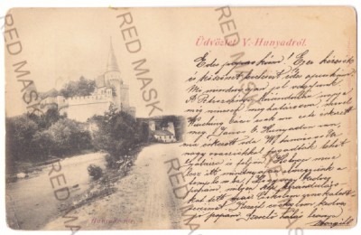 5527 - HUNEDOARA, Hunyad Castle, Litho, Romania - old postcard - used - 1898 foto