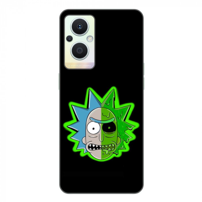 Husa compatibila cu Oppo Reno7 Lite Silicon Gel Tpu Model Rick And Morty Alien