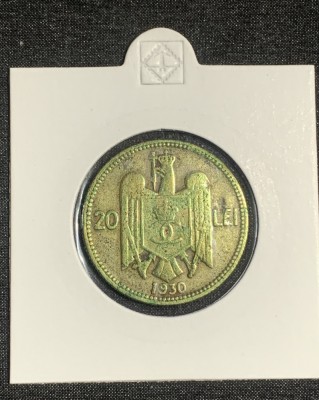 Moneda 20 lei 1930 fara semn monetarie foto