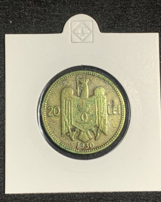 Moneda 20 lei 1930 fara semn monetarie