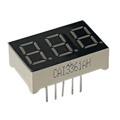 Afisaj cu LED, 3x8 segmente, 14x23 mm, catod comun, rosu, 148810 foto
