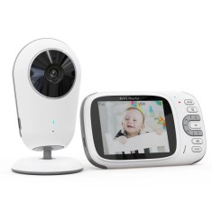 Monitor pentru Bebelus Wireless, Senzor de Temperatura, Night Mode - Techsuit (VB609) - White foto