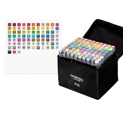 Set 80 Markere, 15 cm Multicolor foto