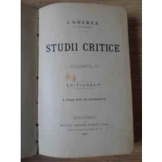 STUDII CRITICE VOL.2-IOAN D. GHEREA