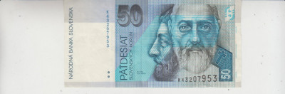 M1 - Bancnota foarte veche - Slovacia - 50 Koroane - 2005 foto