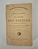 Carte veche Charles Darwin De l&#039;origine des especes volum 2