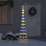 VidaXL Brad de Crăciun LED Multicolour 51 x 51 x 190 cm Metal 42018774