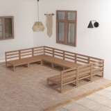 vidaXL Set mobilier de grădină, 9 piese, lemn masiv de pin 3076142