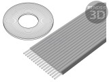 Cablu bandă 1,27mm 16x26AWG neecranat gri 100FT