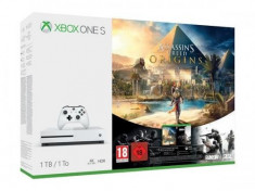 Xbox One S 1TB Console + 2 jocuri: Assassin&amp;#039;s Creed Origins si Rainbow Six Siege foto