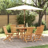 VidaXL Set de dining pentru grădină din lemn solid de tec de 7 piese