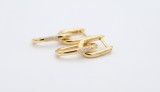 Cercei Hoop Interconectabili din Argint 925 Placati cu Aur ,Link Sparkle Eleganta Moderna