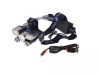 Lanterna Cap Reincarcabila LED Fata Spate, 9 Functii, Acumulator Lithium