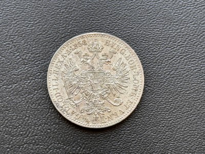 Moneda Austria 1/4 Florin 1858 Viena Franz Joseph foto