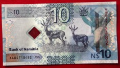 Namibia 10 Dollars 2025 Pick # NEW Hybrid Window UNC necirculata **
