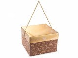 Cumpara ieftin Cutie carton maro auriu cm 22,5 x 22,5 x 16 H
