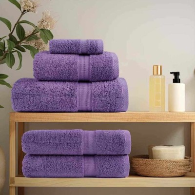 vidaXL Prosoape de spalare SOLUND 2 pcs Violet Bumbac 137344 foto