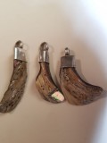 Lot vintage de 3 pandative argint cu abalone