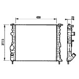 Radiator racire Renault Kangoo (Kc/Fc), 12.2001-06.2003 Motor 1, 2 43kw; Kangoo, 02.1999-06.2003 Motor 1, 5 Dci 59kw Diesel/Benzina, tip climatizare, Rapid