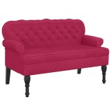 Cumpara ieftin Bancheta cu spatar, rosu vin, 119,5x64,5x75 cm, catifea