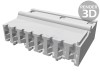 Conector cablu-placă AMP 8 pini gri, TE Connectivity
