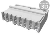 Conector cablu-placă AMP 8 pini gri