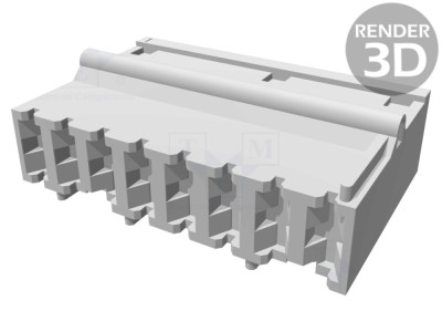 Conector cablu-placă AMP 8 pini gri foto